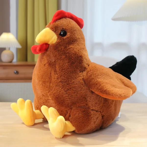 Un gran peluche de gallo, una muñeca de gallo esponjosa, una linda muñeca de gallo suave y encantadora, un regalo de fiesta de cumpleaños, una decoración del hogar