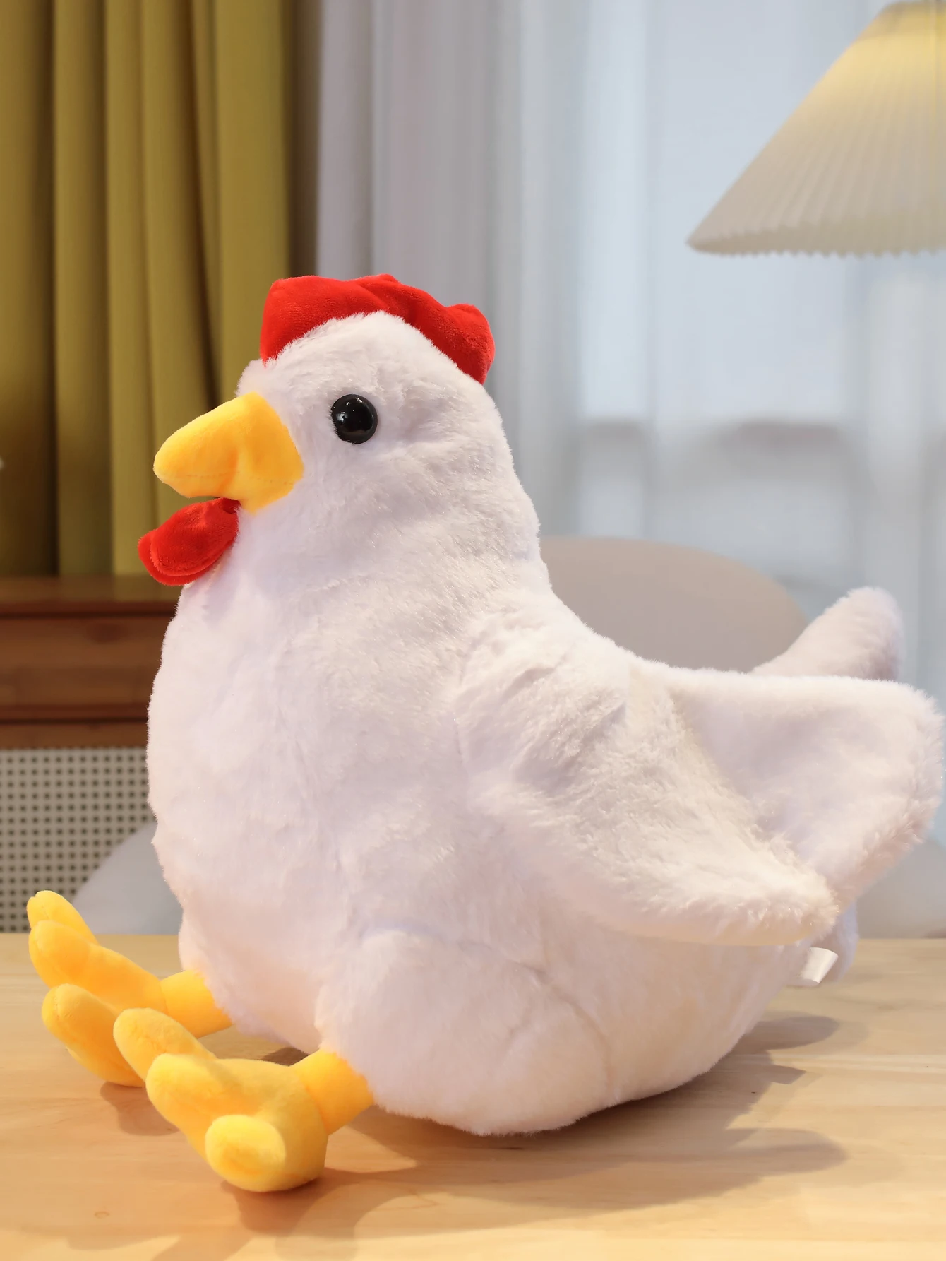 Un gran peluche de gallo, una muñeca de gallo esponjosa, una linda muñeca de gallo suave y encantadora, un regalo de fiesta de cumpleaños, una decoración del hogar