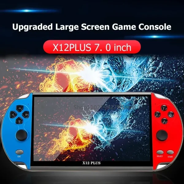 Consola de videojuegos portátil X7/X7 Plus/X12/X12 Plus, reproductor de juegos con pantalla HD de 4,3/5,1/7,1 pulgadas, más de 10000 juegos clásicos integrados