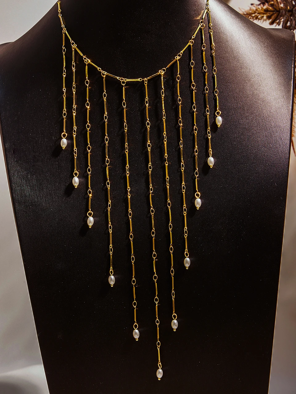 Collares con flecos en cascada para mujer, Collar dulce chapado en oro de 18 quilates, resistente al agua, sin deslustre, Collar largo con borlas de acero inoxidable Collares con flecos en cascada para mujer, Collar dulce chapado en oro de 18 quilates, resistente al agua, sin deslustre, Collar largo con borlas de acero inoxidable